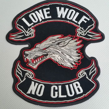 Motor,Rug,Embleem,Patch,Lone,Wolf,No,Clubs - 0