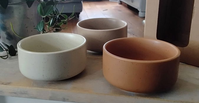Kommetjes set in naturel kleuren - Gusta - kommen - nieuw - 2