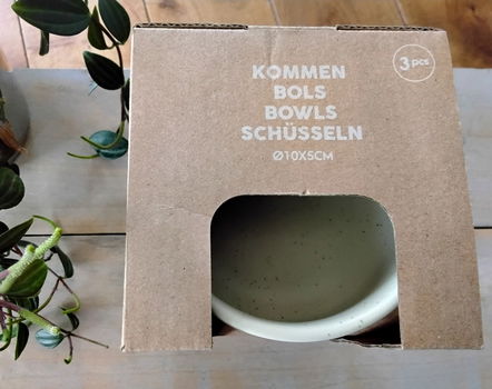 Kommetjes set in naturel kleuren - Gusta - kommen - nieuw - 6