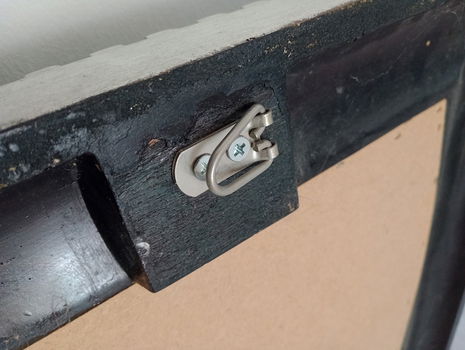 Grote facetgeslepen spiegel met zilverkleurige rand - 3