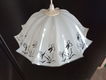 Leuke vintage glazen hanglamp met bloemen - 1 - Thumbnail