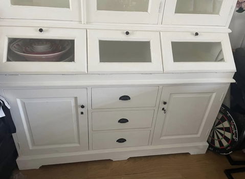 Witte houten buffetkast - 2
