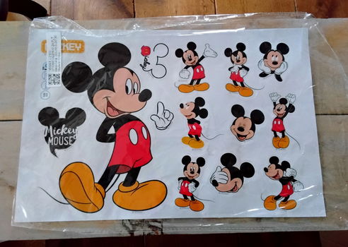 Mickey Mouse stickers met doorzichtige randen - badkamerdecoratie - 1