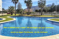 Uw eigen ruime Penthouse in DENIA vlak bij zee en met eigen parking en