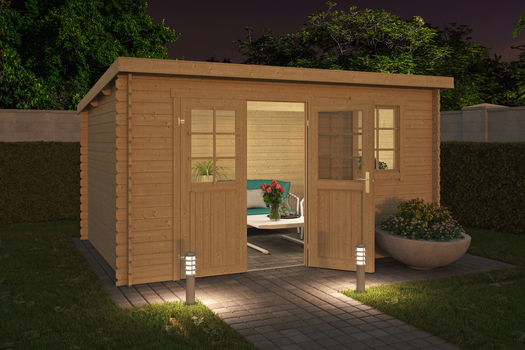 Blokhut Amira 380x230 Onbehandeld vuren - 2