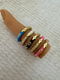 Gouden met zwarte strass ring met monogram klavertjes - 1 - Thumbnail