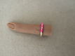Gouden met neon roze strass ring met monogram klavertjes - 0 - Thumbnail