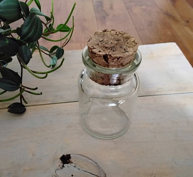 Glazen potje met kurk - 1
