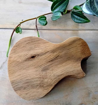 houten opbergbakje voor plectrums - gitaarvorm - hout - nieuw - 3