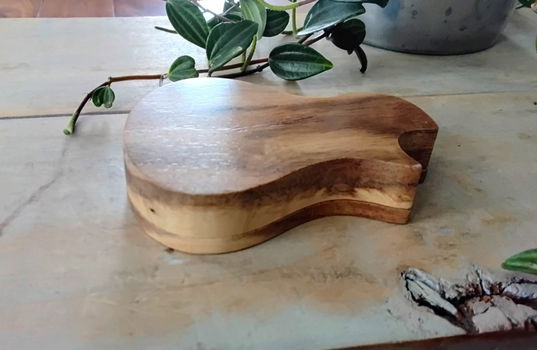 houten opbergbakje voor plectrums - gitaarvorm - hout - nieuw - 4