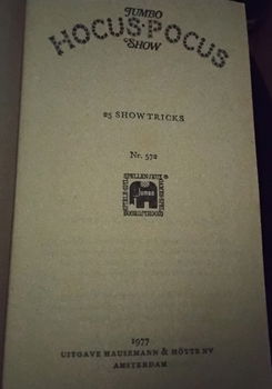 Jumbo - Hocus Pocus show - goochelboek - nr. 572 - 1