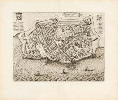 Kaart van Harderwijk - 1652 - overdruk - 0