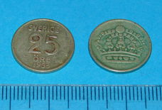 Zweden - 25 öre 1953 - zilver