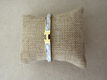Gouden parelmoeren bangle armband met letter H waterproof - 0 - Thumbnail