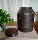 Vintage oud tabaksblik / winkelblik - stoer, sober, landelijk, hoffz-stijl - 5 - Thumbnail