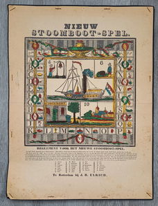 Antiek Boordspel Nieuw Stoomboot-spel - Zeldzaam