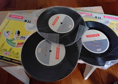 Vintage cursus engels met boeken en singles - eind jaren 50 - 7