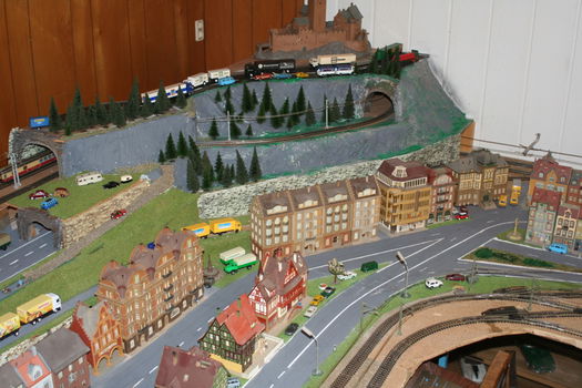 Zeer mooie HO grote complete treinbaan van TRIX - 5