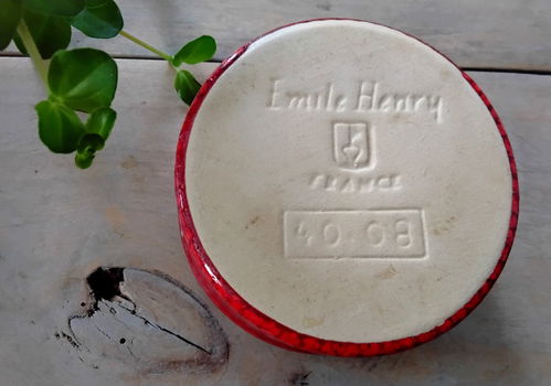 Emile Henry - bakje - schaaltje- aardewerk - rood - 2