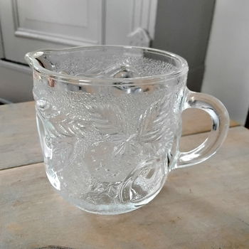 Vintage Fidenza persglas Italië - melkkan fruitafbeelding - 1