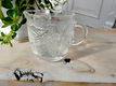 Vintage Fidenza persglas Italië - melkkan fruitafbeelding - 2 - Thumbnail