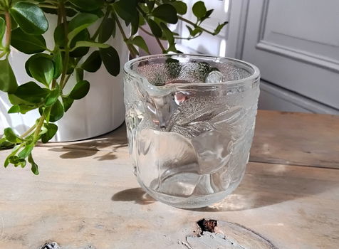 Vintage Fidenza persglas Italië - melkkan fruitafbeelding - 3