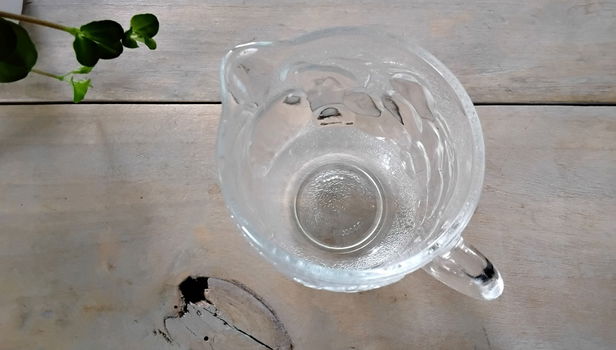 Vintage Fidenza persglas Italië - melkkan fruitafbeelding - 6