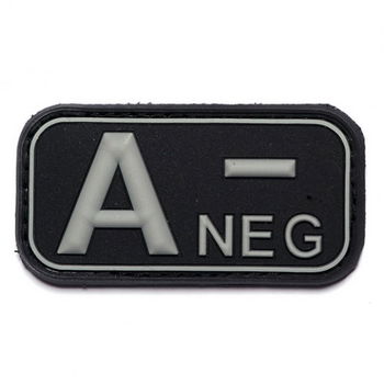 Embleem,Patch,Bloedgroep,PVC,3D,Velcro - 3