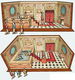 Romeinse badkamer - oude papieren bouwplaat - 0 - Thumbnail