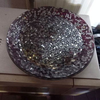 mozaiek schaal, glas - puntgaaf, erg mooi - - 0