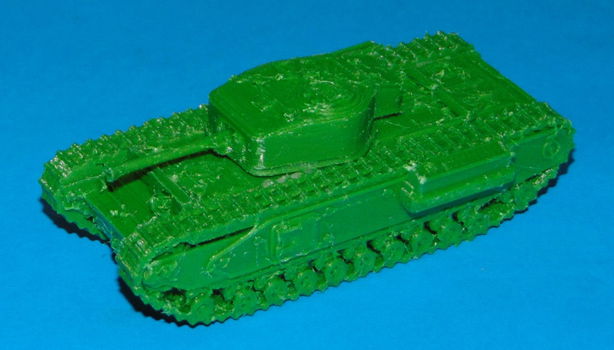 Britse Churchill tank - 3D-print in diverse schalen - 0