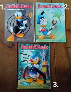 Donald Duck: griezelspecial, spionnen-special, Donnie Duck-special