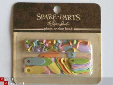 spare part photo anchor brads pastel - 1