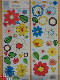 EURO KNALLER: Heidi Grace cheerful bee cardstock flower stickers