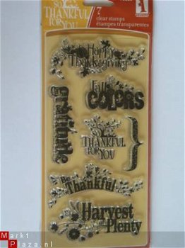 inkadinkado clear stamp XL harvest expressions - 1