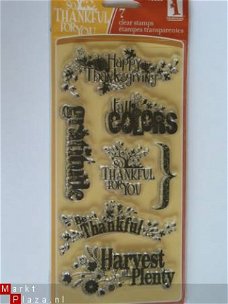 inkadinkado clear stamp XL harvest expressions