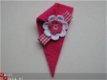 ** Driehoekige vilten broche (roze) - 0 - Thumbnail