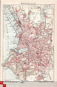 plattegrond Marseille uit 1910 - 1