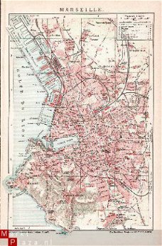 plattegrond Marseille uit 1910