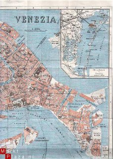oude plattegrond Venetië