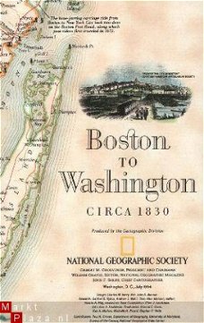 landkaart NG Boston to Washington