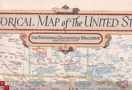 landkaart NG Historical Map of the United States - 1
