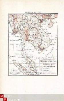 oud landkaartje Achter Indië - 1