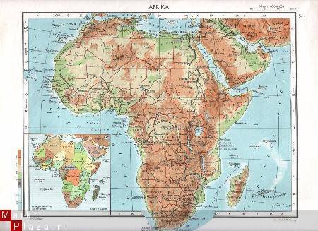 oud landkaartje Afrika - 1