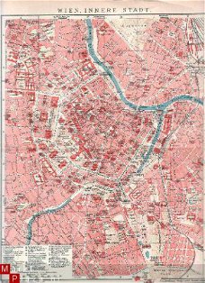 plattegrond van Wenen uit 1909
