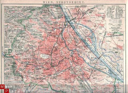 plattegrond van Wenen uit 1911 - 1