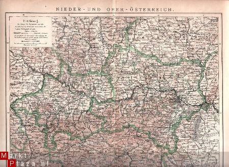 landkaartje Oostenrijk uit 1908 - 1