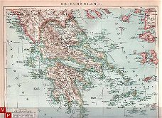 landkaartje Griekenland uit 1909