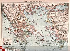 landkaartje van het oude Griekenland uit 1909