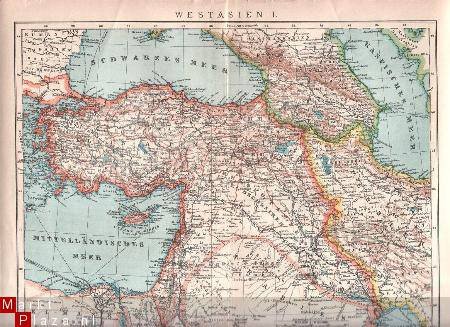 landkaartje West Azie uit 1910 - 1